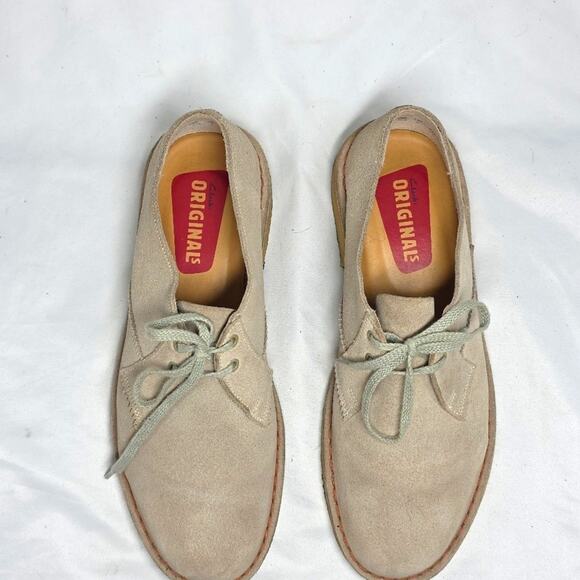 Clarks Original Desert Khan Tan Soft Leather Comfort Oxfords Men\'s Size 7 main image 12